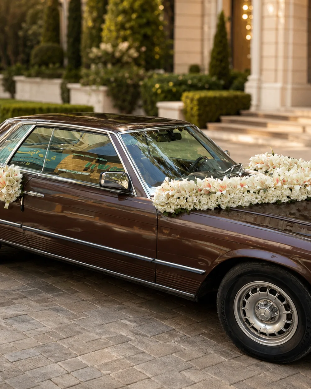 گل‌آرایی ماشین عروس کد R.car3 از نمای 2