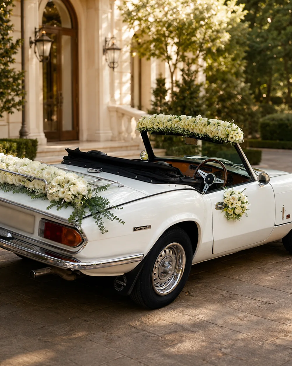گل‌آرایی ماشین عروس کد R.car8 از نمای 2